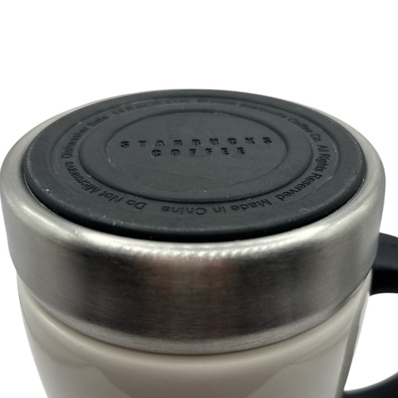 Starbucks Ceramic Stainless Steel Coffe Mug With Black Handle Starbucks - Picture 4 of 6